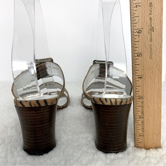 Animal Print Giam Lotti Women's Heeled Sandals Made In Spain Size 37/6.5 - Picture 5 of 8